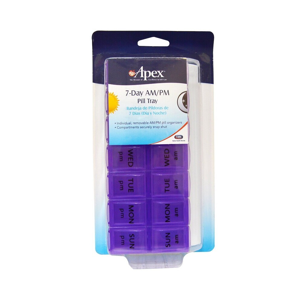 Apex, 7-Day AM/PM Pill Tray, 1 Pill Tray