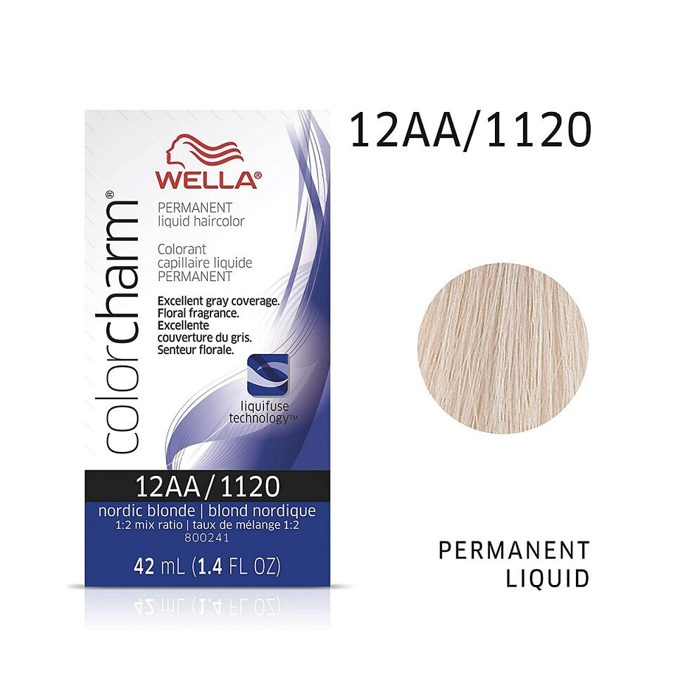 (12AA Nordic Blonde ) Wella Color Charm Permanent Liquid Color | Wella Permanent Hair Dye