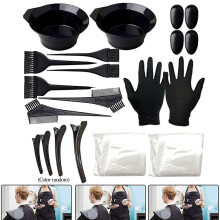 19 PCS Professional Hair DIY Dyeing Kit for Mixing and Colour Beauty Salon Tint Tool Set