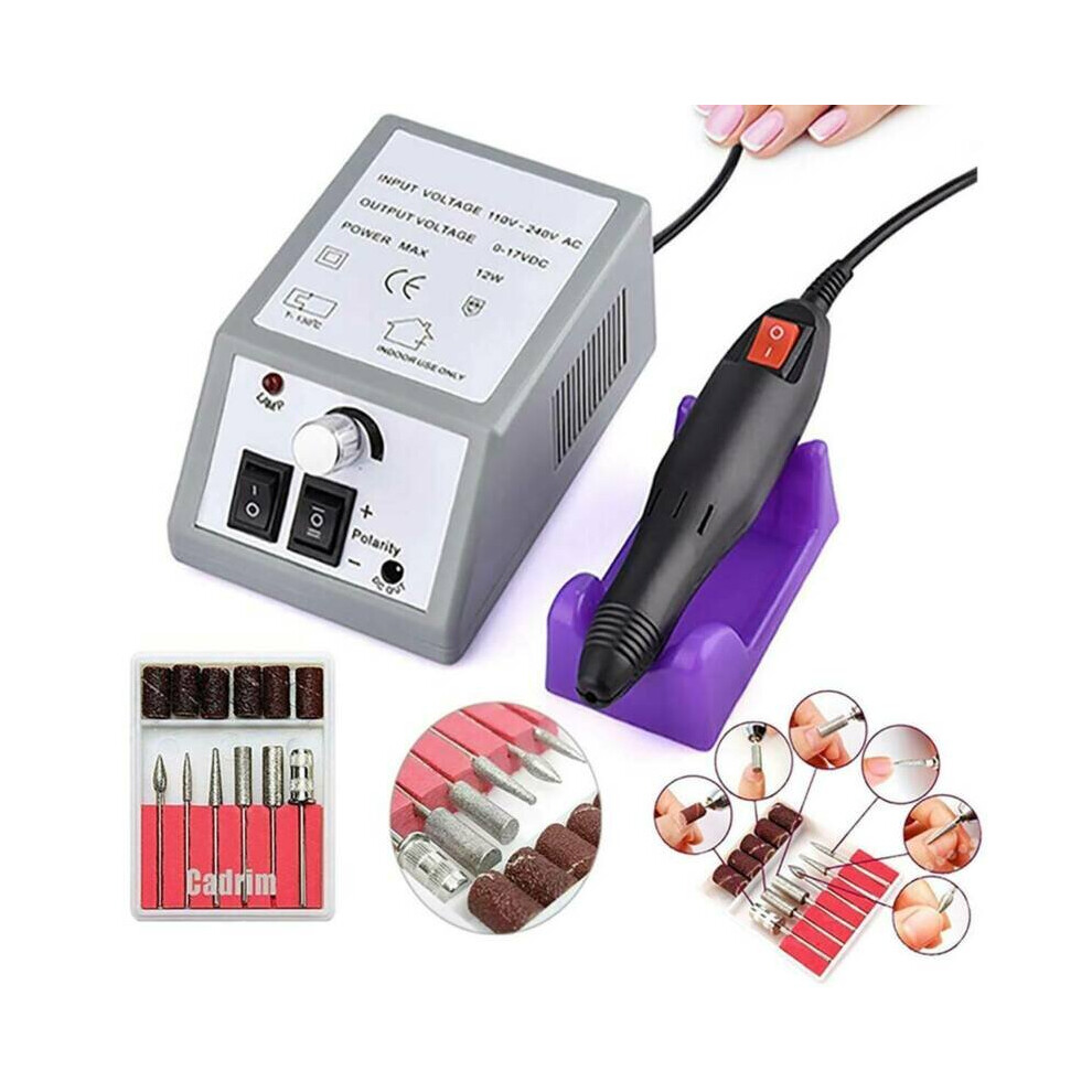 Professional Electric Nail Art File Drill Manicure Machine Set Acrylic Sand Kit