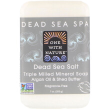 One with Nature, Dead Sea Mineral Bar Zeep, Geurloos, 7 oz (200 g)