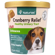 NaturVet, Ajutor pentru Boabe de Cireș, Sănătate pentru Tractul Urinar + Echinacee, pentru Câini, 60 Chews moi, 6.3 oz (180 g)