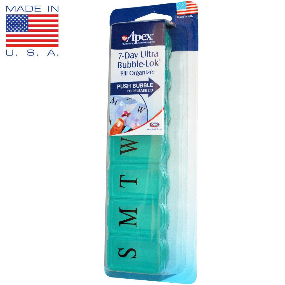 Apex , 7-Day Ultra Bubble-Lok Pill Organizer, 1 Pill Case