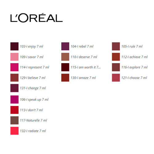 L’Oréal Paris L'Oréal Paris Rouge Signature Flüssiglippenstift 114 I Represent 1