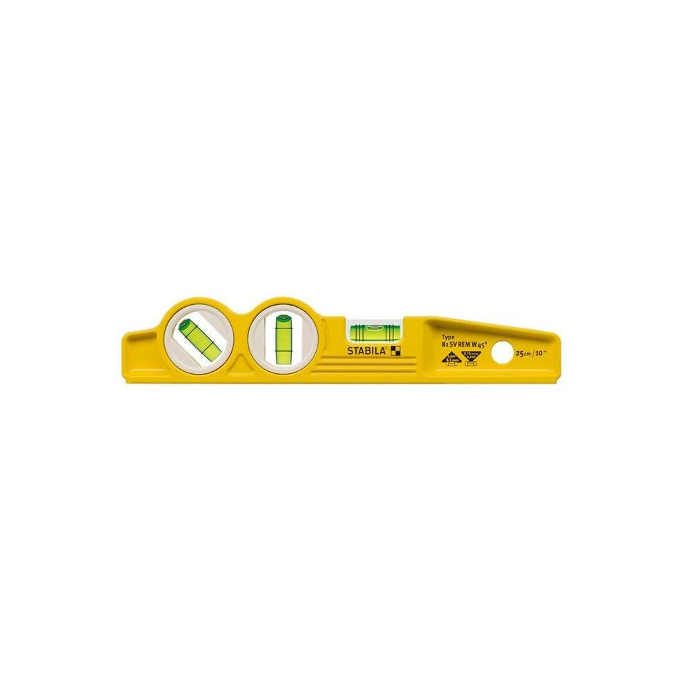 Stabila 2894749 0.85 in. Aluminum Magnetic Type 81SMW45 Torpedo Level 3 vial