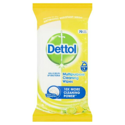 Dettol Wipes Antibacterial 70 Large Wipes