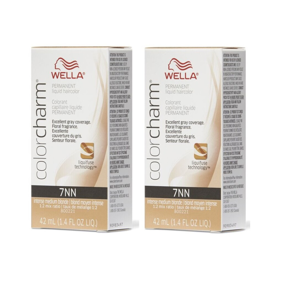 Wella Multicoloured (7Nn Â Pack Of 2) Color Charm Permanent Liquid Haircolor