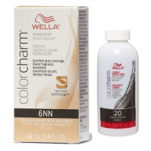 (6NN + Developer (Vol. 20) 3.6oz ) Wella Color Charm Permanent Liquid Haircolor