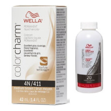 (4N + Developer (Vol. 20) 3.6oz ) Wella Color Charm Permanent Liquid Haircolor
