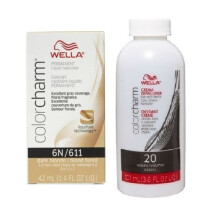 (6N + Developer (Vol. 20) 3.6oz ) Wella Color Charm Permanent Liquid Haircolor