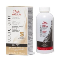 (8N + Developer (Vol. 20) 3.6oz ) Wella Color Charm Permanent Liquid Haircolor