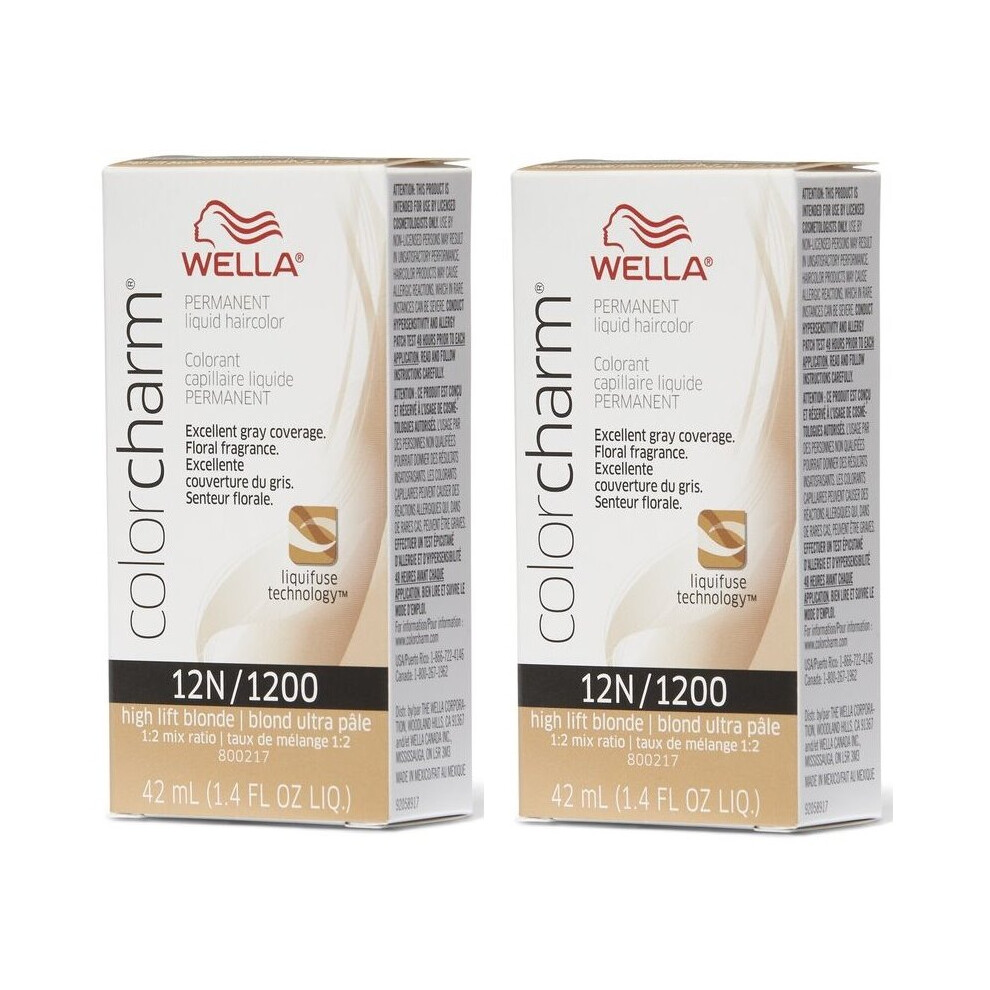 Wella Multicoloured (12N Â Pack Of 2) Color Charm Permanent Liquid Haircolor