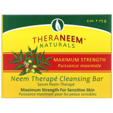 Organix South, Bară de Curățare cu Neem TheraNeem, Putere Maximă, Pentru Pielea Sensibilă, 4 oz (113 g)