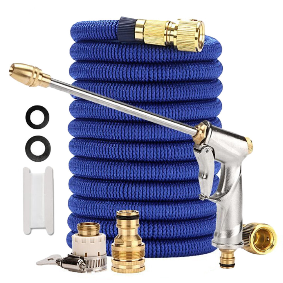 (100ft / 30M) Expandable Garden Hose Pressure Power Washer Set
