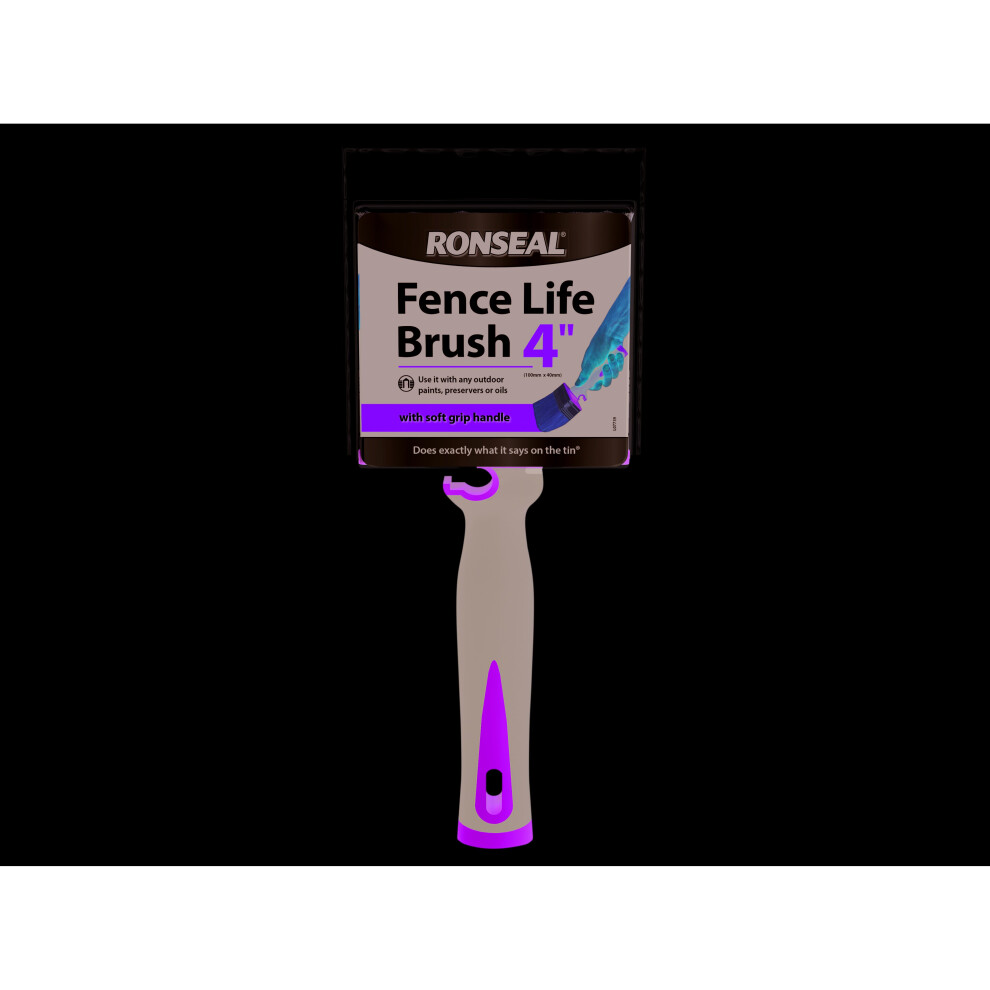 Ronseal Soft Grip Fence Life Brush 100 x 40mm RSLFLBRUSH