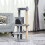 PawHut PawHut Grey 3-Tier Cat Tree With Scratching Posts | Cat Tree House 5