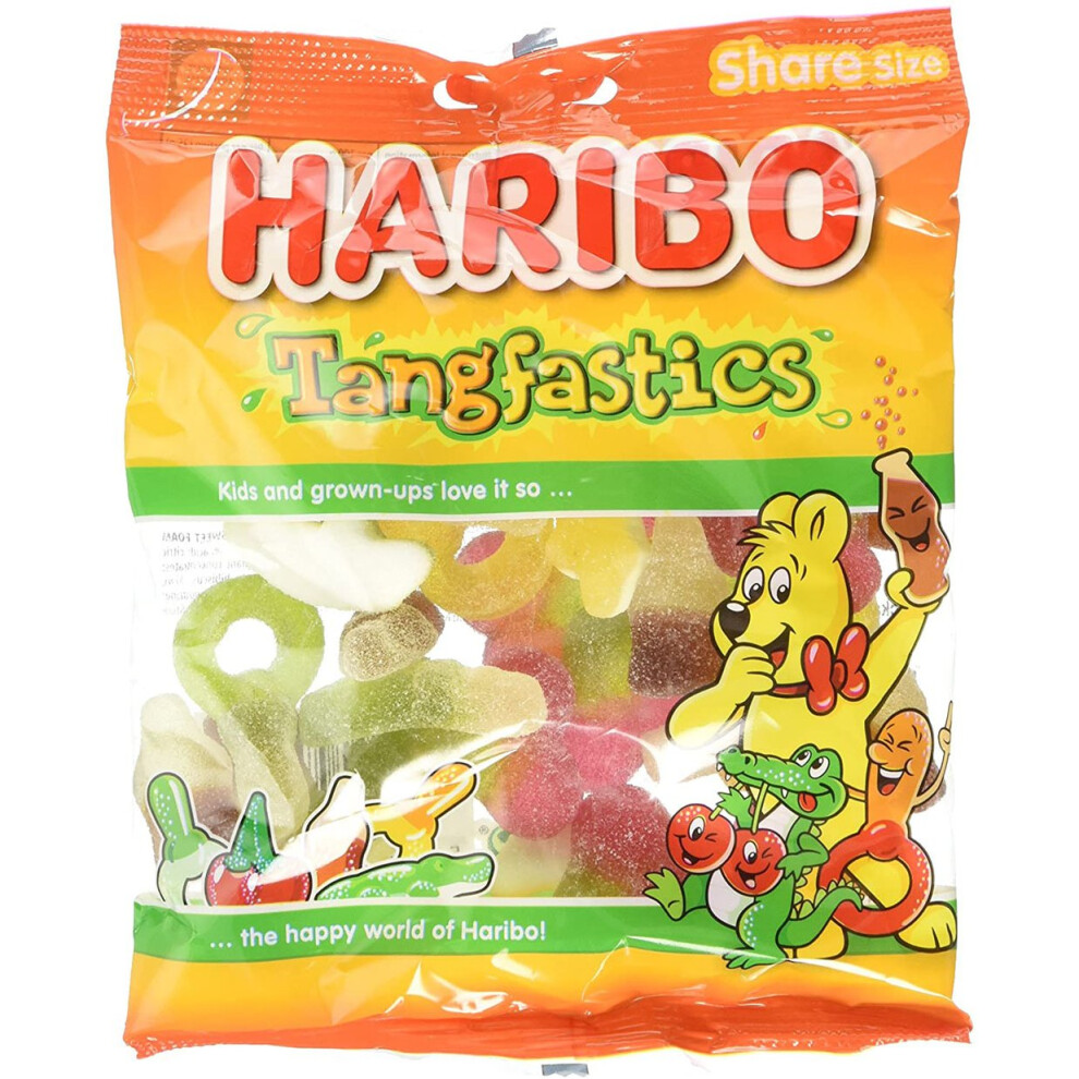 HARIBO Tangfastics 1.7kg, bulk sweets, 12 packs of 140g