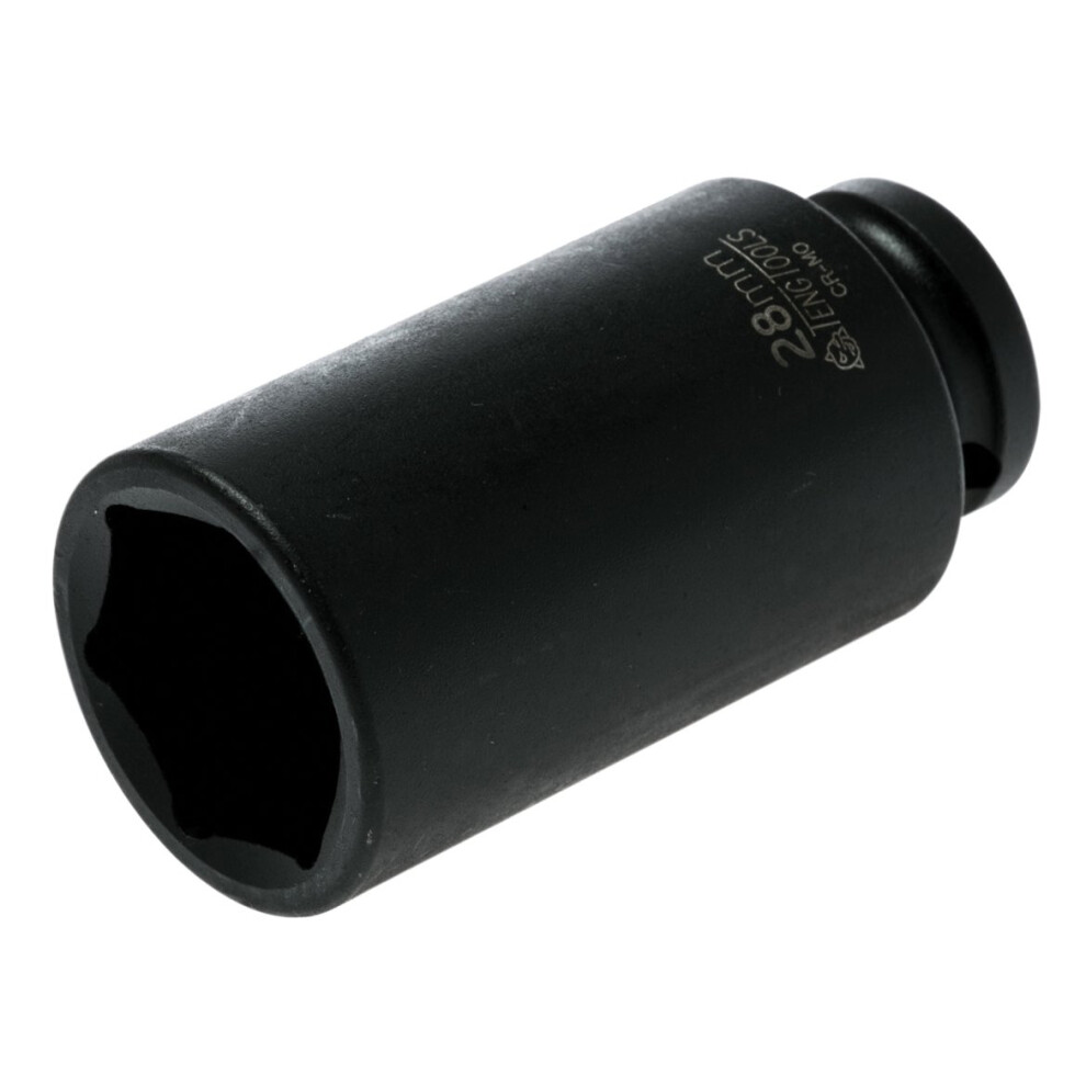 Teng Deep Impact Socket Hexagon 6 Point 1/2in Drive 28mm