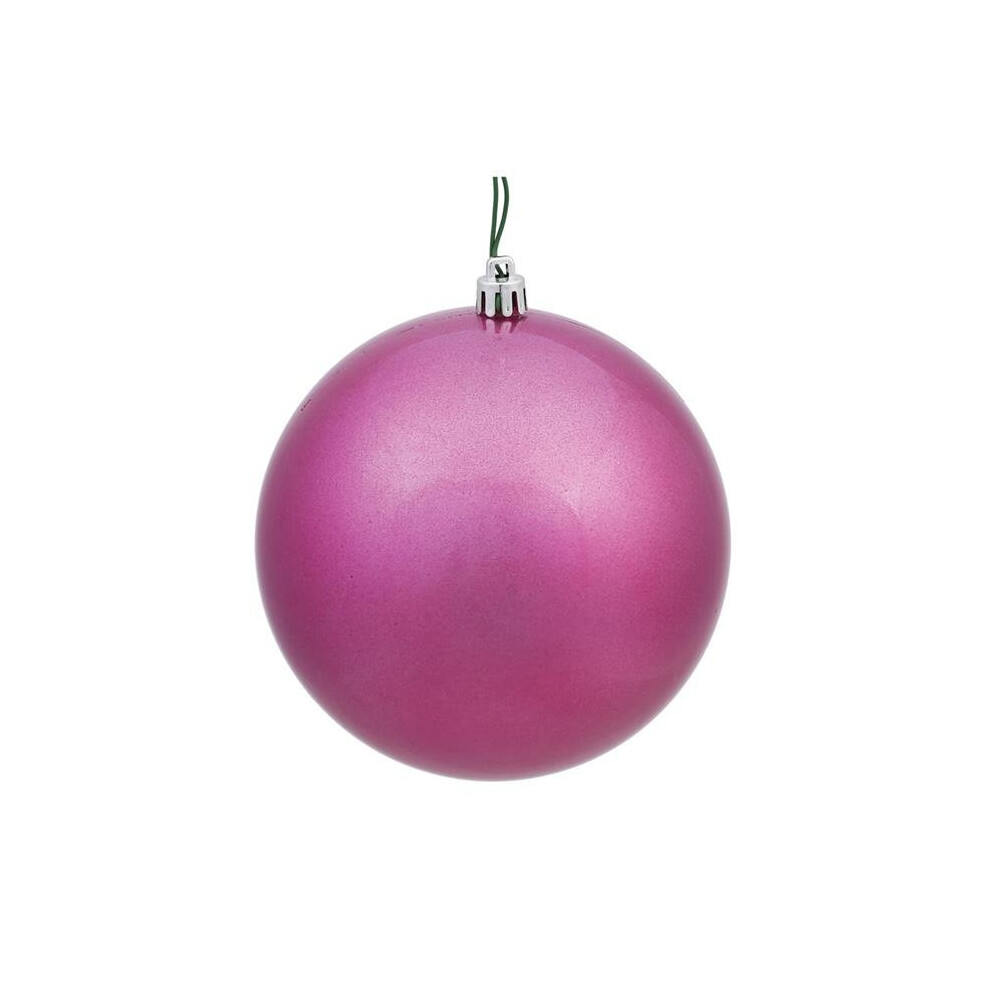 Mauve Candy UV Drilled Ball Ornament, 4 in. - 6 per Bag-image-OPC-P5V5ZCX-NEW