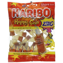 HARIBO Happy Cola Zing 1.7kg, bulk sweets, 12 packs of 140g