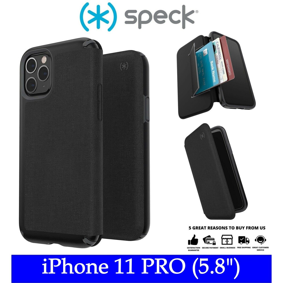 Speck Presidio Folio Leather Wallet Flip Case Cover For iPhone 11 Pro (5.8") New