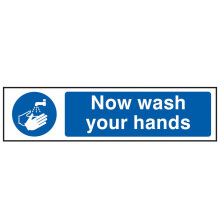 Scan Now Wash Your Hands - PVC 200 x 50mm SCA5014
