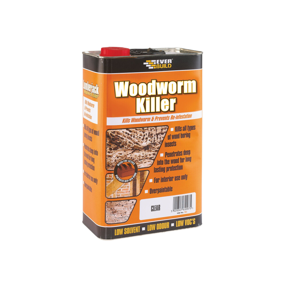 Everbuild Woodworm Killer 5 Litre EVBLJWORM05