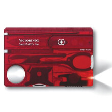 Victorinox SwissCard Lite Translucent Red Blister Pack VICJSWCLRDB