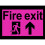 Scan Fire Exit Running Man Arrow Up - PVC 300 x 200mm SCA1505 1