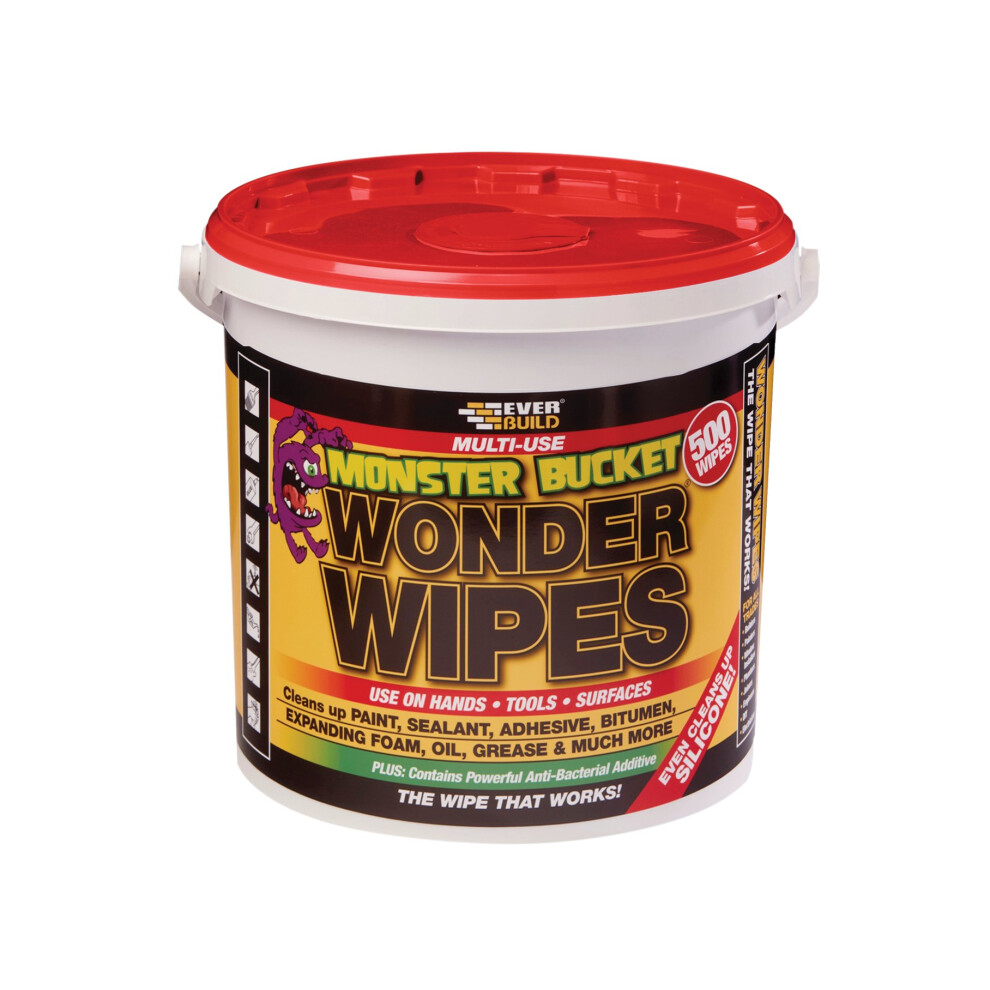 Everbuild Monster Wonder Wipes Tub of 500 EVBMONSTERW