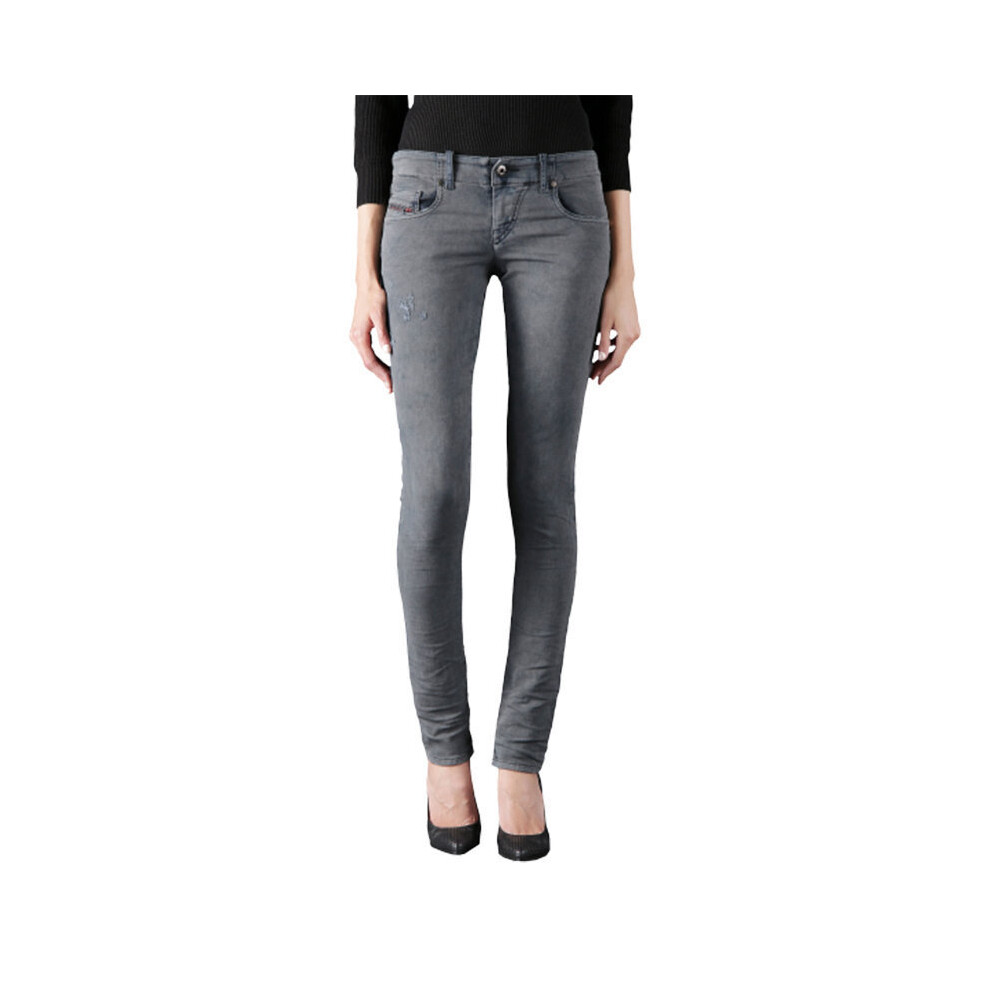 Diesel (W27 L33) Grupee Ne 0666U Sweat Jogg Jeans Distressed Grey