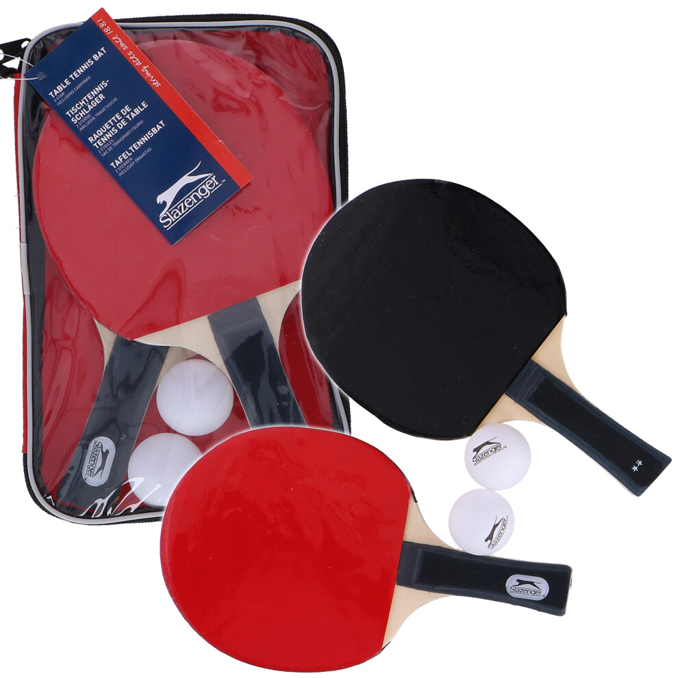 5pc Table Tennis Ping Pong Set Paddle Zip Bag Carry Case