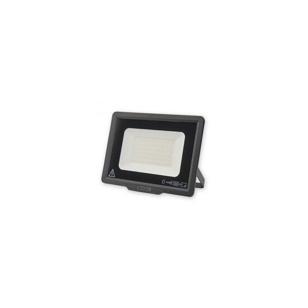 LED floodlight MH 50W IP65, black, warm white 3000K