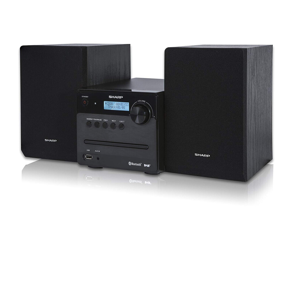 New Sharp Micro Sound System With Dab+ Digital, Fm Radio, Bluetooth & Cd Playback B515d(Bk) Size 40