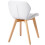Charles Jacobs (PU White) Charles Jacobs Set of 2 Diamond Patterned Dining Chairs with Beech Wood Legs 5