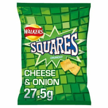 Walkers Squares Cheese & Onion Flavour 32 x 27.5g