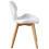 Charles Jacobs (PU White) Charles Jacobs Set of 2 Diamond Patterned Dining Chairs with Beech Wood Legs 4
