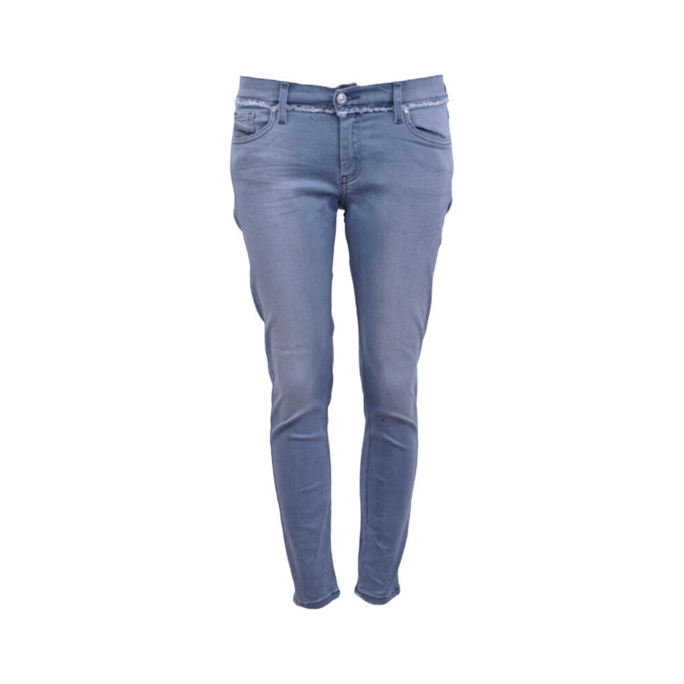 (W30 L32) DIESEL SLANDY-ANKLE-W 084QB Womens Jeans Grey Denim Pant Trouser Soft Plus Jeans