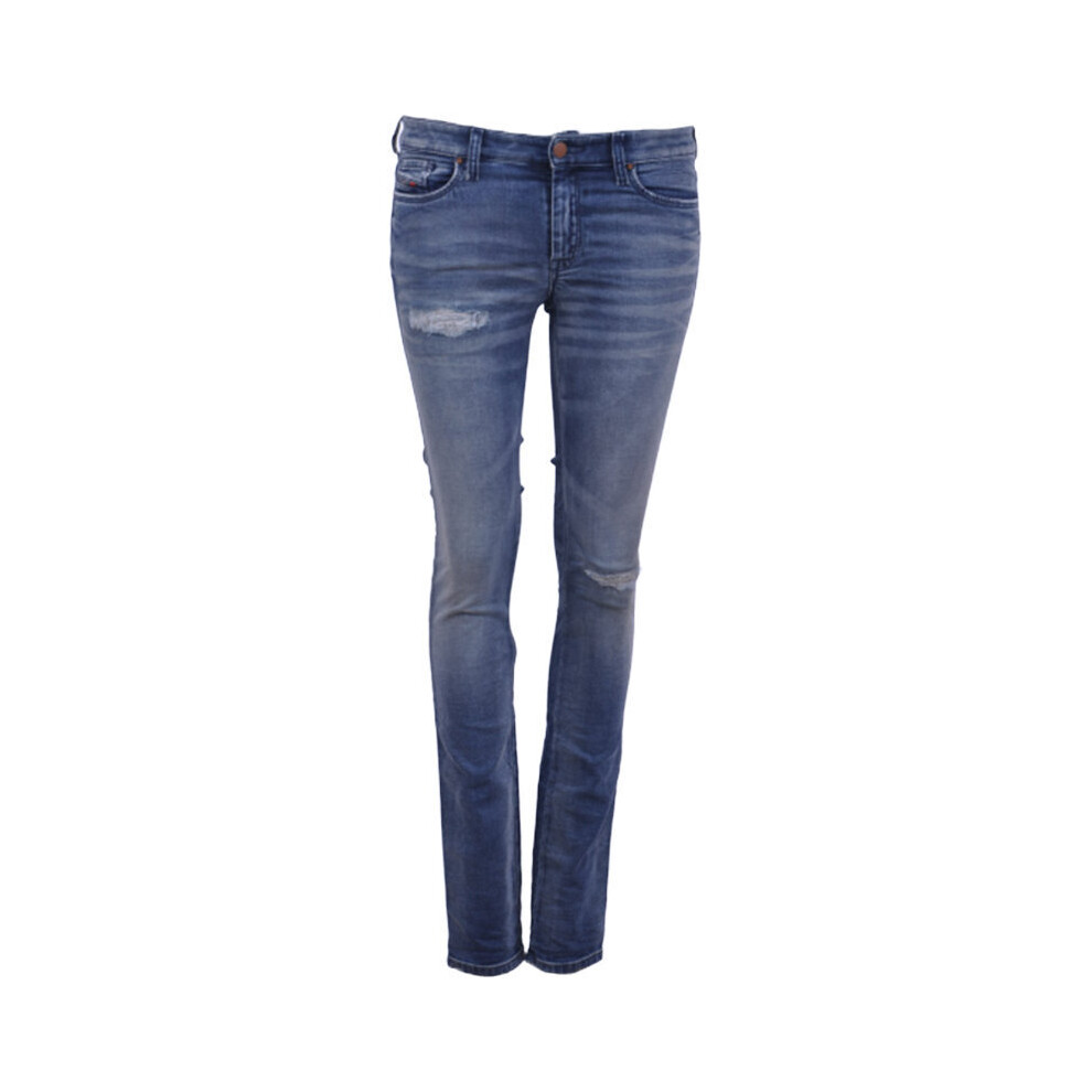Diesel (W27) Doris Ne 0676V Womens Sweat Jeans Jogg Pants Denim Trouser Made In Italy Blue