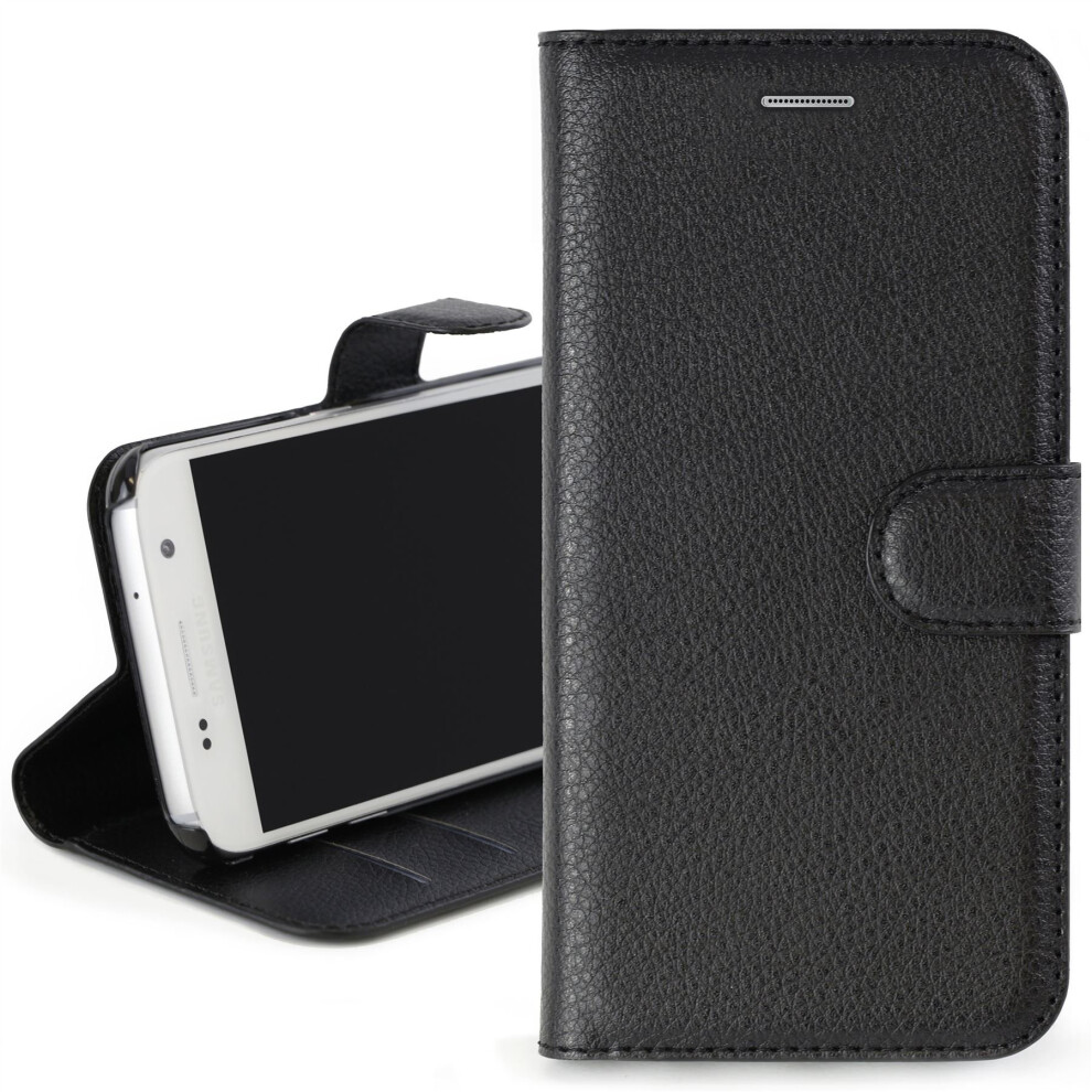 Executive Leather Wallet Cover Case For Samsung Galaxy A6 2018