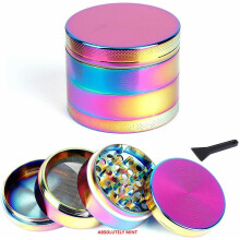 40mm*50mm Rainbow Metal Aluminium Hand Grinder 4 Part Tobacco Herb Crusher
