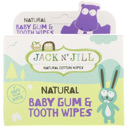 Jack n' Jill, Φυσικό Βρέφος Γάλα και Δόντια Σφουγγάρια, 25 Ατομικά Σφουγγάρια