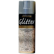 Rust-Oleum 400ml Glitter Spray Paint Fast Drying, Silver