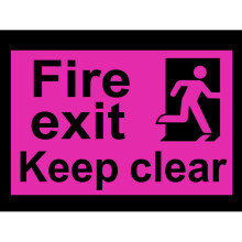 Scan Fire Exit Keep Clear - PVC 300 x 200mm SCA1513