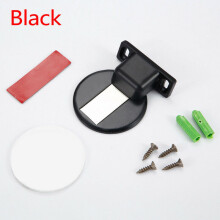 (Black) Magnetic Stainless Steel Floor suction door stopper