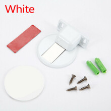 (White) Magnetic Stainless Steel Floor suction door stopper