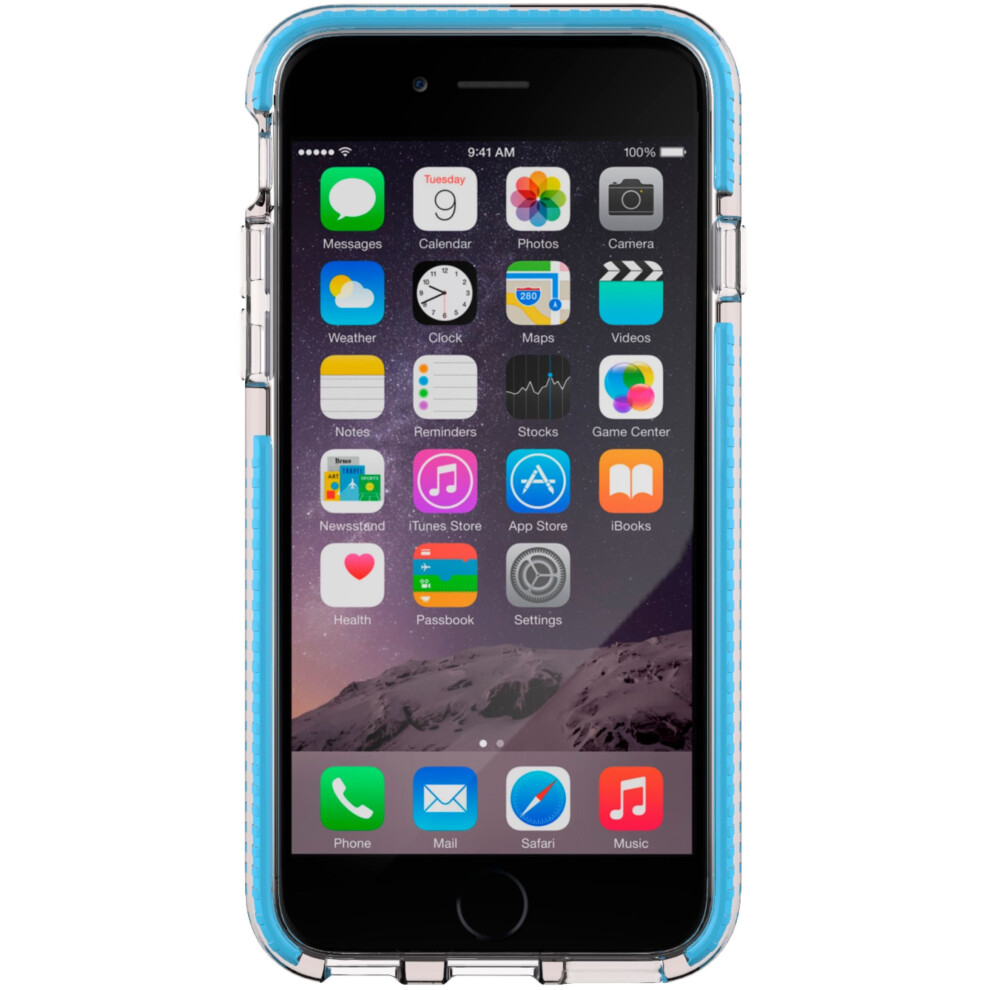 tech21 Evo Mesh Sport Shockproof Case Cover for Apple iPhone 6 / 6s (4.7") - Clear / Blue