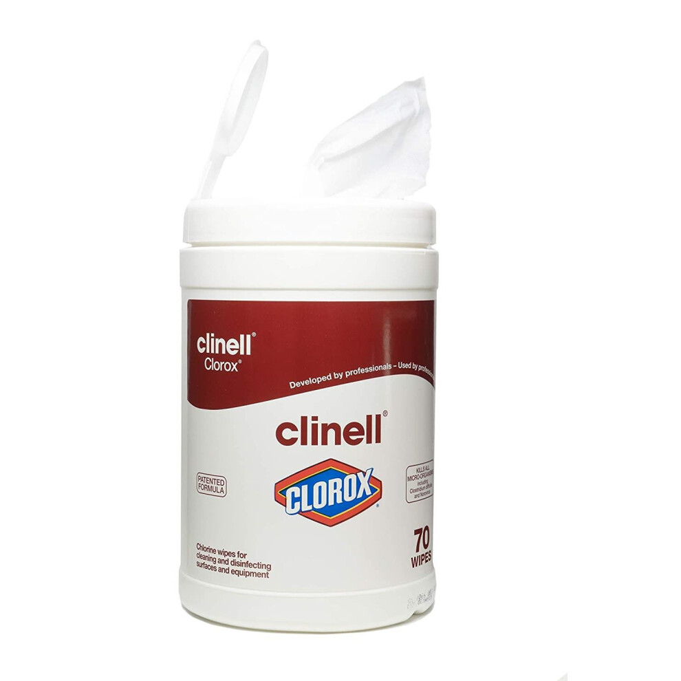 Clinell Clorox Wipes, Tub of 70