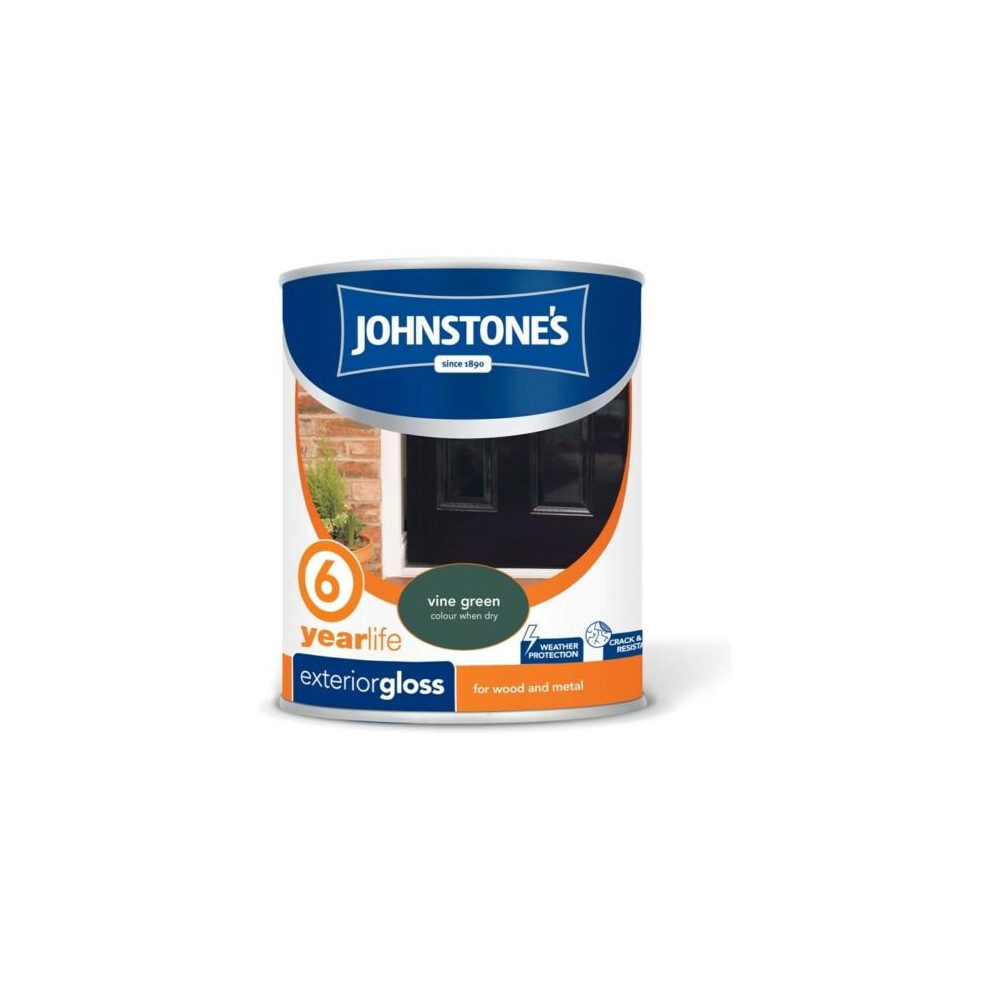 Johnstone's Vine Green Exterior Hardwearing Gloss 750ml WOOD METAL