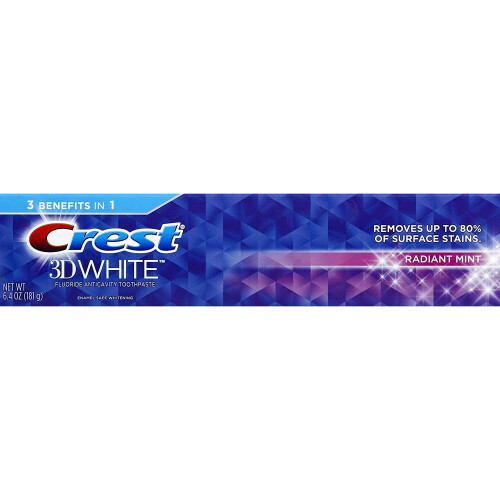 Crest CREST 3D WHITE, WHITENING TOOTHPASTE RADIANT MINT, 181 G